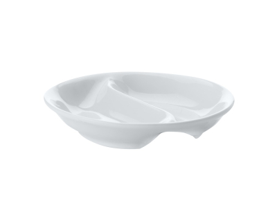 Maxwell & Williams White Basics Round Divid Sauce Dish 10cm