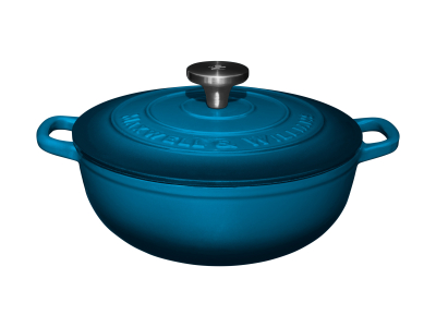 Maxwell & Williams Cast Iron Round Casserole Midnight Blue 24cm Gift Boxed