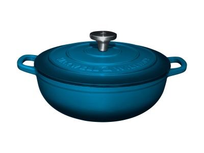 Maxwell & Williams Cast Iron Round Casserole Midnight Blue 26cm Gift Boxed