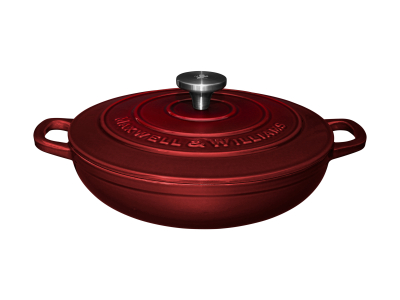 Maxwell & Williams Cast Iron Braiser Merlot 27cm Gift Boxed