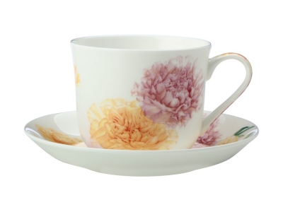 Maxwell & Williams Katherine Castle Floriade Breakfast Cup & Saucer Carnations  480ml