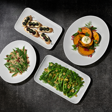 Maxwell & Williams Cashmere Serveware Bundle: Consists of, 1x Serving Bowl 30x5.5cm Gift Boxed, 1x Rectangular Platter 31x19cm Gift Boxed, 1x Rectangular Platter 36.5x22cm Gift Boxed 