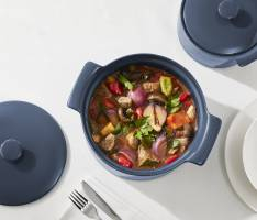 Maxwell & Williams Indulgence Round Casserole 3L Slate Blue Gift Boxed