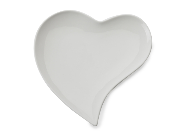 Maxwell & Williams White Basics Heart Plate 17cm 17cm
