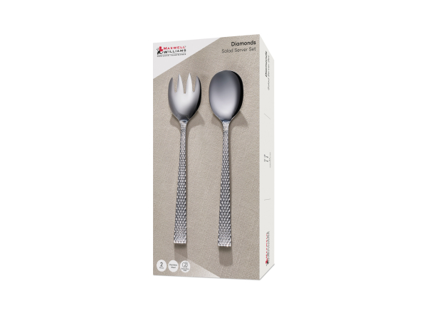 Maxwell & Williams Diamonds Salad Server Set 2pc Gift Boxed