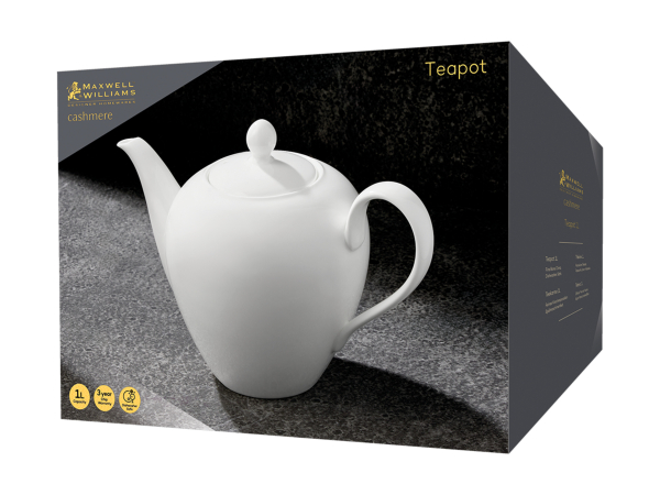 Maxwell & Williams Cashmere Tall Teapot 1L Gift Boxed