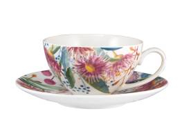 Maxwell & Williams Royal Botanic Gardens Eucalyptus Bloom Coupe Cup & Saucer 200ml