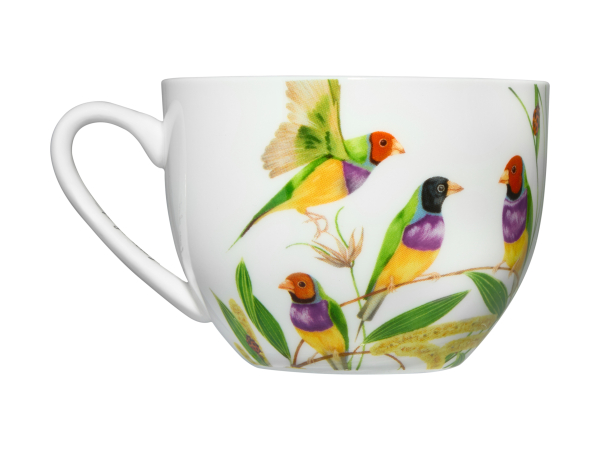 Maxwell & Williams Eloise Short Lyric Cup & Saucer 240ml Gouldian Finch Gift Boxed