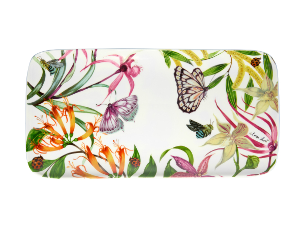 Maxwell & Williams Eloise Short Lyric Rectangular Platter 29x15cm Butterflies Gift Boxed