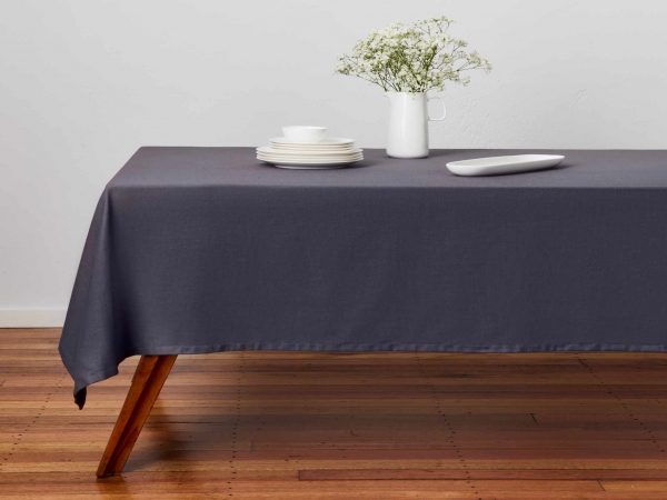 Maxwell & Williams Cotton Classics Rectangular Tablecloth 300x150cm Slate