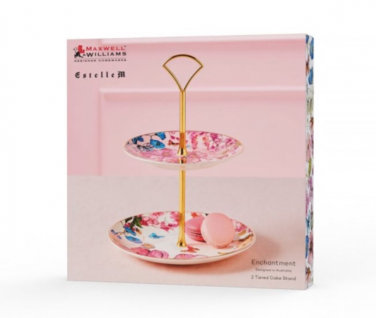 Maxwell & Williams Estelle Michaelides Enchantment 2 Tiered Cake Stand Gift Boxed